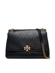 Tory Burch Torebka Charlie 185828 Czarny. Czarne torebki do ręki damskie Tory Burch, bez wzorów, ze skóry, bez dodatków. Za 2,762.99 zł.