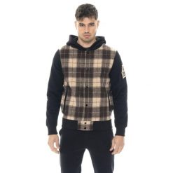 Bluza Leone 1947 Vintage Dept. Herren-Winter-Kapuzens aus Stoff. Czarne bluzy męskie LEONE 1947 APPAREL, bez wzorów, z bawełny, bez kaptura. W wyprzedaży za 235.76 zł.