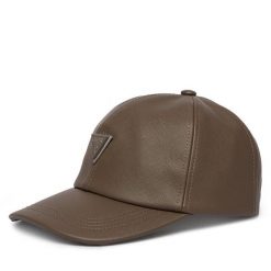 Czapka z daszkiem Guess. Brązowe czapki i kapelusze damskie Guess, z aplikacjami. Za 199.99 zł.