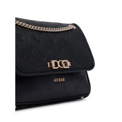 Torebka Guess. Czarne torebki do ręki damskie Guess, z aplikacjami, bez dodatków. Za 569.99 zł.