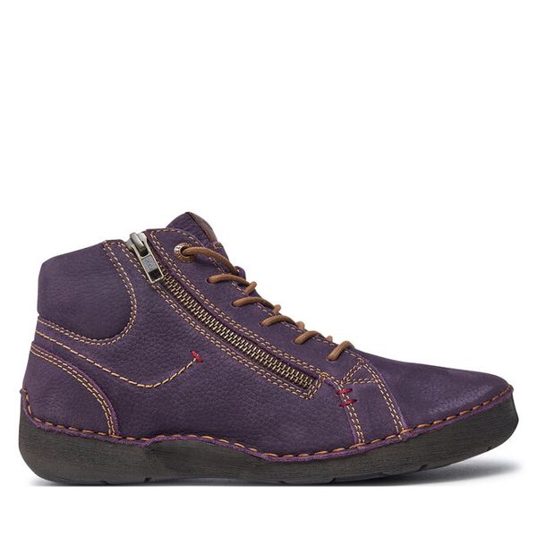 Botki Josef Seibel. Brązowe botki damskie Josef Seibel, bez obcasa, na słupku, bez zapięcia. Za 649.99 zł.