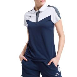 Damska koszulka polo Erima Squad. Białe koszulki sportowe damskie Erima, bez wzorów, z materiału, bez kołnierzyka, bez ramiączek, do piłki nożnej. Za 294.99 zł.