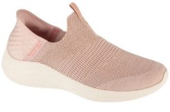 Buty sportowe Sneakersy damskie, Slip-Ins Ultra Flex 3.0 - Glitter Me. Czerwone obuwie sportowe damskie Skechers, bez wzorów, z materiału, trekkingowe. Za 299.99 zł.