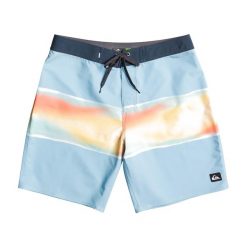 Szorty kąpielowe męskie Quiksilver Surfsilk Air Brush. Niebieskie krótkie spodenki sportowe męskie Quiksilver, m, bez wzorów, z elastanu, żeglarskie. Za 139.99 zł.