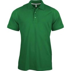 Koszulka polo z krótkim rękawem Kariban. Zielone koszulki polo męskie KARIBAN, xl, bez wzorów, z bawełny, bez ramiączek. Za 131.50 zł.