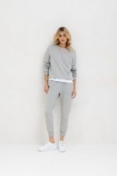 SPODNIE LENA SZARY MELANŻ L - Flawless. Szare spodnie materiałowe damskie Flawless, l, bez wzorów, z bawełny. Za 297.00 zł.