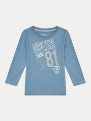 Guess Bluzka N4BI18 I3Z14 Niebieski Regular Fit. Niebieskie t-shirty dla chłopców Guess, z aplikacjami, z bawełny, bez ramiączek. Za 49.99 zł.