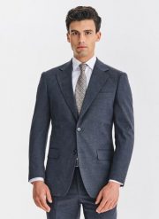 PAKO LORENTE - Granatowa marynarka garniturowa. Marynarki męskie Pako Lorente, bez wzorów, z elastanu, biznesowe. Za 999.99 zł.