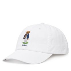 Czapka z daszkiem Polo Ralph Lauren. Białe czapki i kapelusze męskie Polo Ralph Lauren, bez wzorów. Za 519.99 zł.