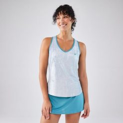 Koszulka na ramiączkach do padla damska Kuikma PTK Dry. Szare koszulki sportowe damskie KUIKMA, xs, bez wzorów, z elastanu, bez kołnierzyka, bez ramiączek. W wyprzedaży za 49.99 zł.