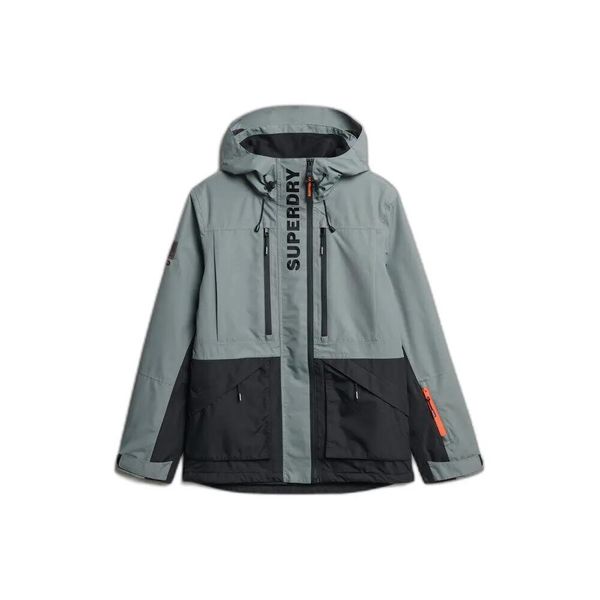 Kurtka narciarska Superdry Ultimate Freestyle. Niebieskie kurtki męskie Superdry., m, z aplikacjami, z dżerseju, bez kaptura, narciarskie. Za 1,276.40 zł.