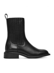Gino Rossi Sztyblety EO-HANA-09810-25 Czarny. Czarne botki damskie Gino Rossi, ze skóry, bez obcasa, na płaskiej podeszwie, bez zapięcia. Za 339.99 zł.
