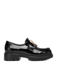 Eva Minge Loafersy EO-ENNA-02 Czarny. Czarne mokasyny damskie Eva Minge, z lakierowanej skóry. Za 429.99 zł.