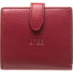 Skórzany portfel "Liv 127" w kolorze czerwonym - 9 x 10 x 1,5 cm. Czerwone portfele damskie marki BREE, z materiału. W wyprzedaży za 136.95 zł.