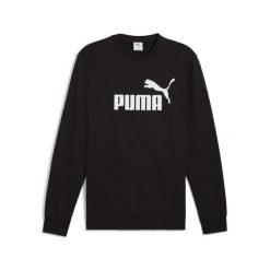 Męska bluza Essentials z logo No. 1 PUMA Black. Czarne bluzy męskie Puma, m, bez wzorów, z dzianiny, bez kaptura, na fitness i siłownię. Za 202.69 zł.