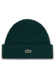 Lacoste Czapka RB9883 Zielony. Zielone rękawiczki męskie Lacoste, na zimę, bez wzorów, z wełny. Za 284.99 zł.