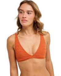 Trójkątny stanik bikini dla Kobiety CURRENT COOLNESS Pomarańczowy. Brązowe bikini damskie Roxy, xl, bez wzorów. Za 129.99 zł.