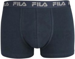 Bokserki męskie Fila 1-pak granatowe. Czarne bokserki męskie 661, m, bez wzorów, z bawełny. Za 113.99 zł.