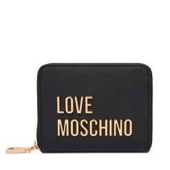 Portfel LOVE MOSCHINO. Czarne portfele damskie Love Moschino, bez wzorów. Za 449.99 zł.