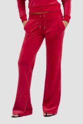 JUICY COUTURE Czerwone damskie spodnie dresowe Layla Low Rise, Rozmiar S. Czerwone spodnie dresowe damskie Juicy Couture, s, bez wzorów, z dresówki. W wyprzedaży za 358.99 zł.