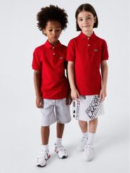 Lacoste Polo PJ2909 Czerwony Regular Fit. Czerwone t-shirty dla chłopców Lacoste, bez wzorów, z bawełny, bez ramiączek. Za 269.99 zł.