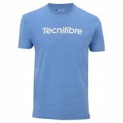 Koszulka tenisowa męska Tecnifibre Club Tee T-shirt. Niebieskie t-shirty męskie TECNIFIBRE, m, bez wzorów, sportowe, bez kołnierzyka. W wyprzedaży za 99.00 zł.