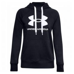 Bluza Z Kapturem Damska Polar Rival. Czarne bluzy damskie Under Armour, bez wzorów, z polaru, z kapturem. Za 292.99 zł.