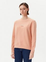 Calvin Klein Jeans Bluza Gradient Monologo J20J225360 Koralowy Regular Fit. Pomarańczowe bluzy damskie Calvin Klein Jeans, l, bez wzorów, z bawełny, bez kaptura. Za 199.99 zł.