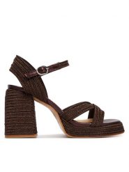 Castañer Espadryle Valle 23116 Brązowy. Brązowe sandały damskie Castañer, bez wzorów, z materiału, bez obcasa, bez zapięcia. Za 1,309.00 zł.