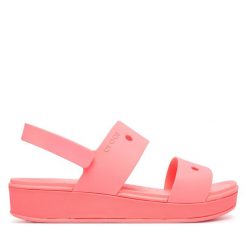 Sandały Crocs. Czerwone sandały dziewczęce Crocs, bez zapięcia. Za 169.99 zł.