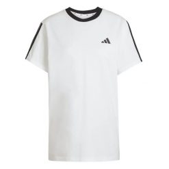 Koszulka damska ADIDAS W 3S BF T XL. Białe koszulki sportowe damskie Adidas, s, bez wzorów, z bawełny, bez kołnierzyka, bez ramiączek. Za 129.00 zł.