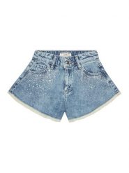 Guess Szorty jeansowe J5GD42 D45E0 Różowy Regular Fit. Czerwone spodenki dla dziewczynek Guess, z aplikacjami, z bawełny. Za 129.99 zł.