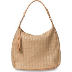Torba shopper słomkowa z chwostem bonprix naturalno-złoty kolor. Torebki shopper damskie marki bonprix. Za 49.99 zł.