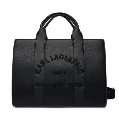 Torebka KARL LAGERFELD. Czarne torebki do ręki damskie KARL LAGERFELD, bez wzorów, klasyczne, bez dodatków. Za 849.99 zł.