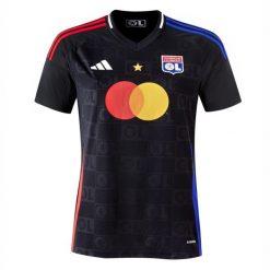 Koszulka Olympique Lyonnais 24/25 Away. Czarne t-shirty damskie OLYMPIQUE LYONNAIS, m, z aplikacjami, z poliesteru, klasyczne, bez kołnierzyka. Za 449.00 zł.
