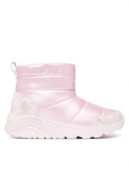 Skechers Śniegowce 310816L/LTPK Czarny. Czarne buty zimowe dziewczęce Skechers, bez wzorów, ze skóry, bez zapięcia. Za 279.99 zł.