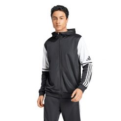 Bluza dresowa z kapturem adidas Squadra25. Białe bluzy męskie Adidas, bez wzorów, z dresówki, z kapturem. Za 153.99 zł.