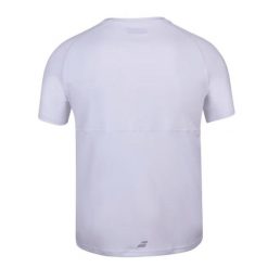 Koszulka tenisowa męska Babolat Play Crew Neck. Białe koszulki sportowe męskie BABOLAT, m, bez wzorów, bez kołnierzyka, bez ramiączek, tenisowe. Za 79.99 zł.