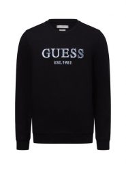 GUESS Bluza męska Mężczyźni Bawełna czarny wzorzysty, XXL. Czarne bluzy męskie Guess, m, z aplikacjami, z bawełny, bez kaptura. Za 279.95 zł.