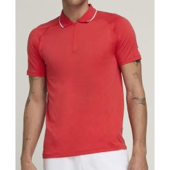 Koszulka męska Wilson Team Seamless Polo 2.0. Czerwone koszulki polo męskie Wilson, m, bez wzorów, bez kołnierzyka, bez ramiączek, tenisowe. Za 313.50 zł.