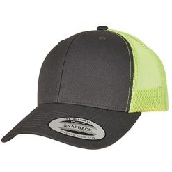 Dwukolorowa Czapka Trucker Retro. Brązowe czapki i kapelusze damskie FLEXFIT, bez wzorów, retro. Za 58.99 zł.