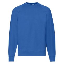 Męska Klasyczna Bluza Raglanowa. Niebieskie bluzy męskie Fruit of the Loom, l, bez wzorów, bez kaptura. Za 64.99 zł.