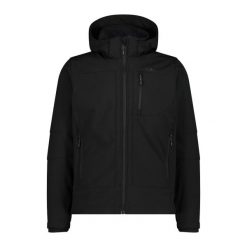 Kurtka softshell męska CMP. Czarne kurtki sportowe męskie CMP, m, bez wzorów, z softshellu, trekkingowe. W wyprzedaży za 314.99 zł.