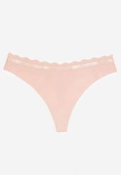 Różowe Prążkowane Majtki Stringi z Bawełny Tesivia. Czerwone stringi damskie Renee, l, bez wzorów, z bawełny. Za 4.99 zł.