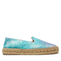 Espadryle Manebi. Niebieskie espadryle damskie Manebi, bez wzorów, bez obcasa, bez zapięcia. Za 309.99 zł.