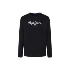 Koszulka z długim rękawem Pepe Jeans Eggo N. Czarne bluzki z długim rękawem męskie Pepe Jeans, m, bez wzorów, z jeansu, eleganckie, bez kołnierzyka. W wyprzedaży za 130.10 zł.