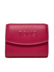 TOUS Portfel Pocket Tous Bloom 2002204225 Różowy. Czerwone portfele damskie tous, bez wzorów, ze skóry. Za 249.99 zł.