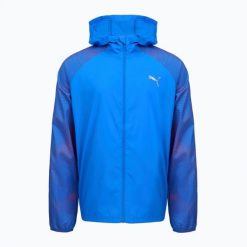 Kurtka do biegania męska PUMA Run Favorite Woven Jacket. Niebieskie kurtki męskie Puma, na wiosnę, m, bez wzorów, z materiału, bez kaptura. Za 169.99 zł.