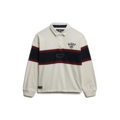 Koszulka polo damska z długim rękawem w paski Superdry Heritage. Białe koszulki sportowe damskie Superdry., bez wzorów, bez kołnierzyka, bez ramiączek. Za 284.00 zł.