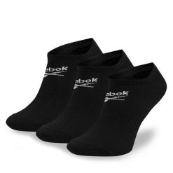 Skarpety krótkie Reebok. Czarne skarpety damskie Reebok, bez wzorów. Za 39.99 zł.